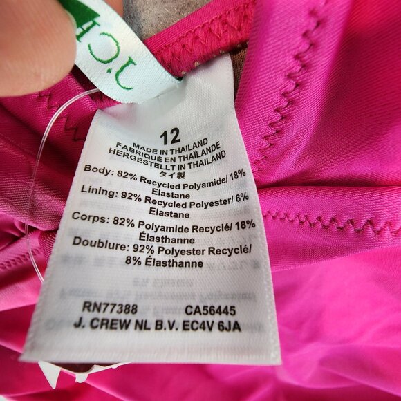 J. Crew NEW Women's Ruched V-neck Swimsuit One-Piece Vacation Boho Beach Swim 12 - Picture 6 of 11